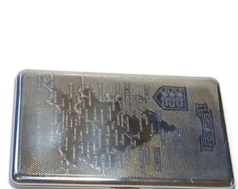 Vintage English silver-plated cigarette case
