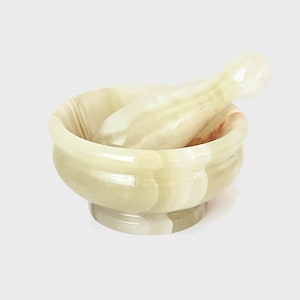 Vintage Mortar & Pestle   made of onyx