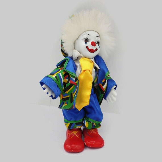 Vintage Clown Doll Collectible Doll Home Decor porcelain Clown