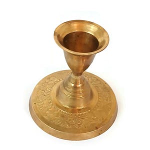 Vintage  brass  Candlestick holder,  Candleholder, Vintage brass  decorated candlestick