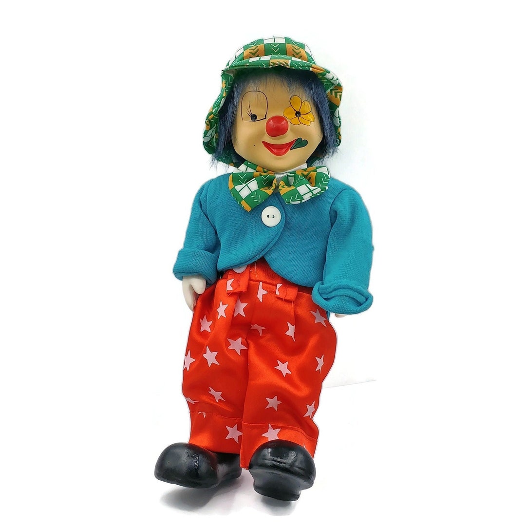 Vintage French Clown Doll Musical clown Music Box Home Etsy España