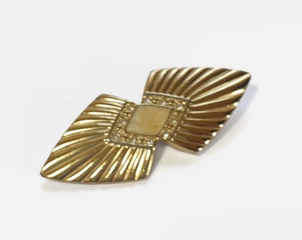 Vintage English  bow shape brooch