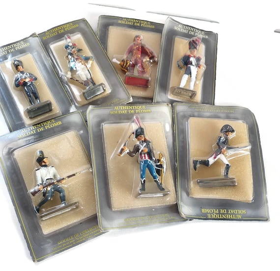 Vintage French Miniature 7 Soldiers in Original Package Collector Item Metal Soldier Vintage Tin Toy Soldier Metal Sculpture Hand Painted Etsy Canada