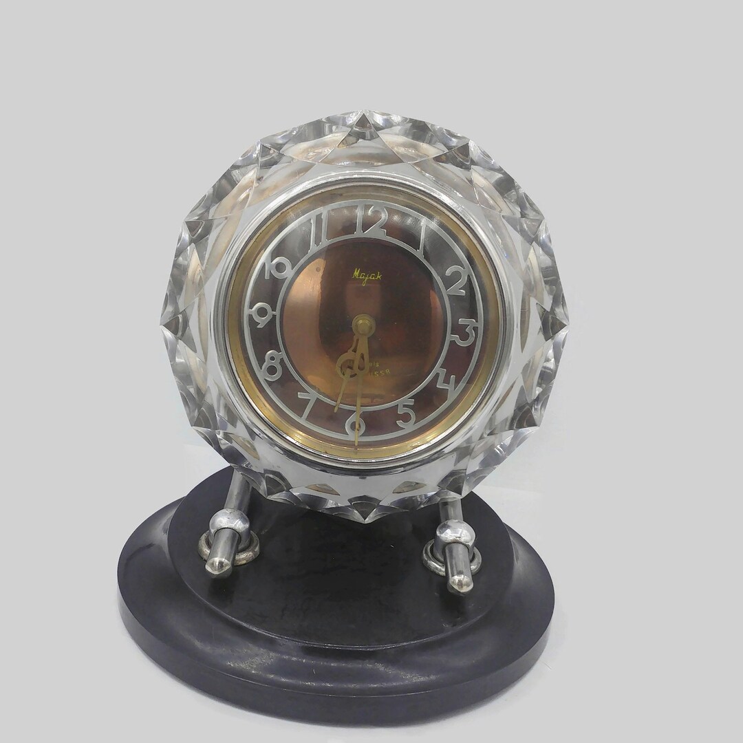 Vintage Soviet Mechanical Clock, USSR Clock
