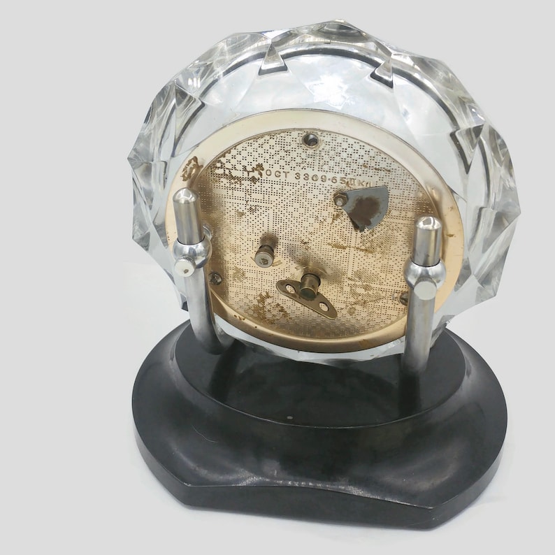 Vintage Soviet Mechanical Clock, USSR Clock