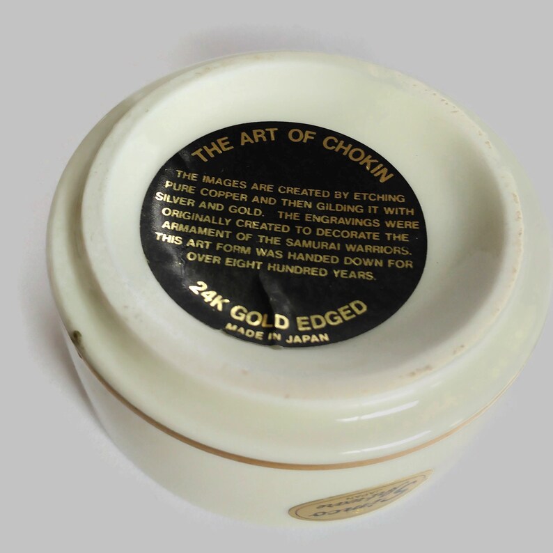 Vintage Japanese Pill Box Chokin Art Trinket Box Porcelain Etsy