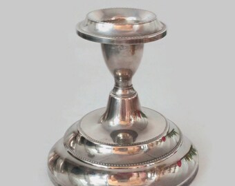 Vintage English Candlestick holder,  Candle holder,Vintage  silver plated candle holder signed