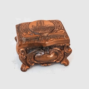 Vintage German metal pill box  trinket box, pill box collectible pill boxes  gift idea