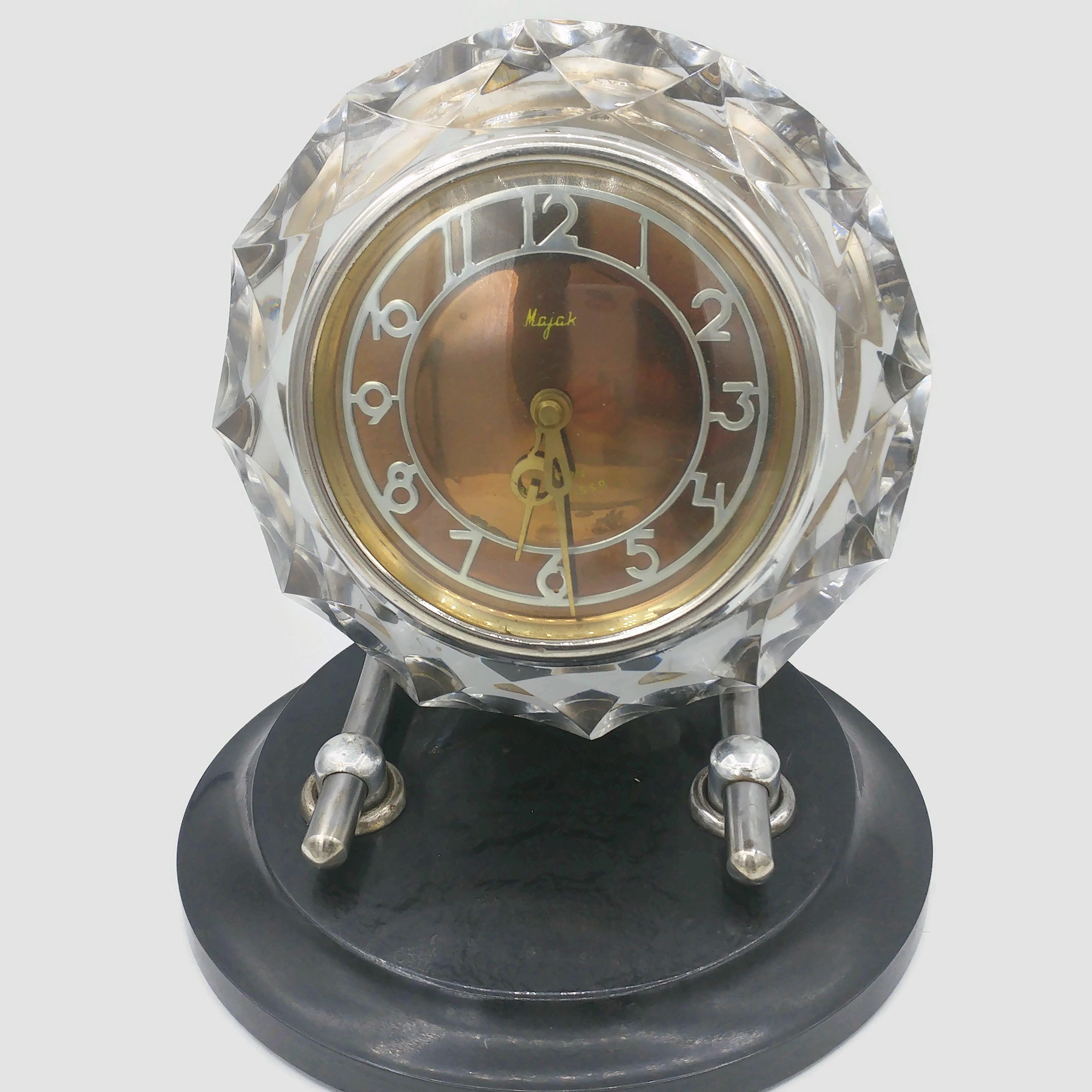 Vintage Soviet Mechanical Clock, USSR Clock