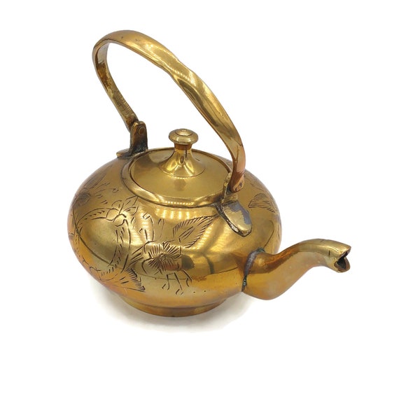 Vintage Brass Decorative Brass Ornaments ,small Brass Teapot, Decorative Brass  Teapot -  Sweden