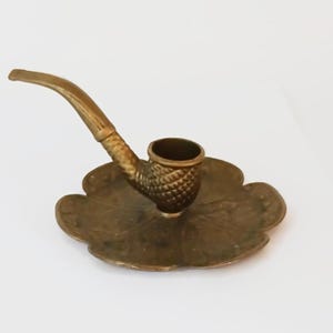 Vintage  brass  Candlestick holder,  Candleholder, Vintage brass  decorated candlestick
