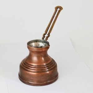 Vintage old   metal  , Coffee Pot kitchen décor, brass coffee pot, vintage metal handle
