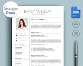 Google Resume Template, Google Docs Resume Template Instant Download