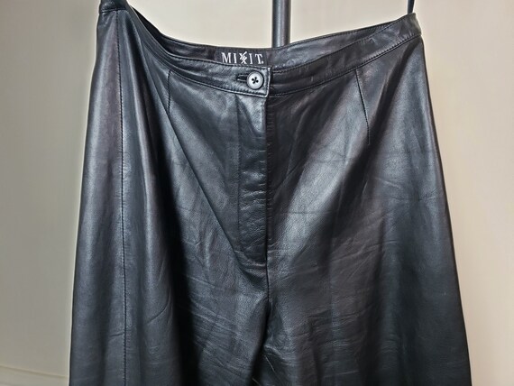 Mixit Elegant Black Leather Pants Size 10 - High-… - image 2