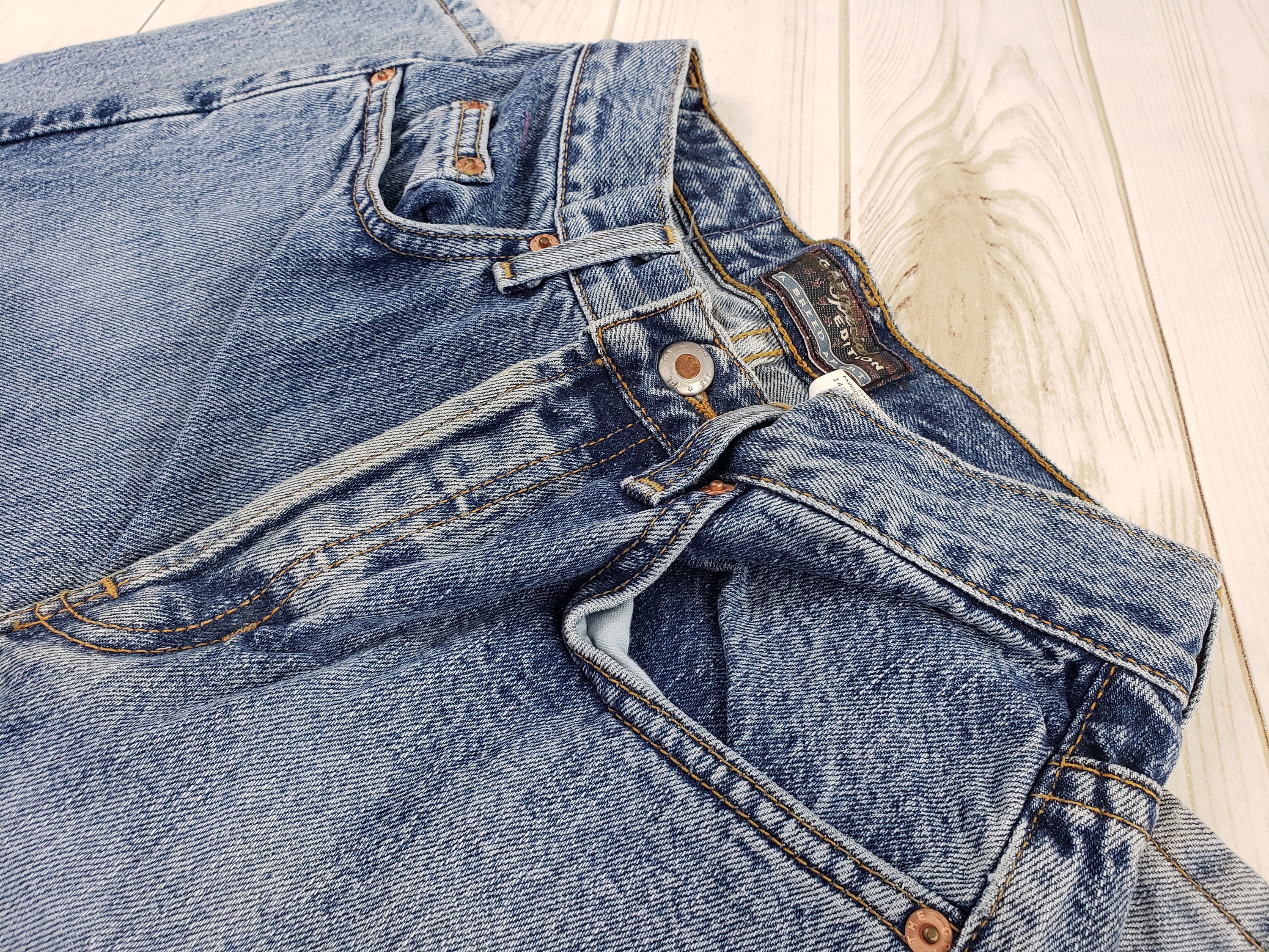 90年代OLD GAP Vintage 90's GAP Denim Reverse Fit Blue Jeans – CobbleStore