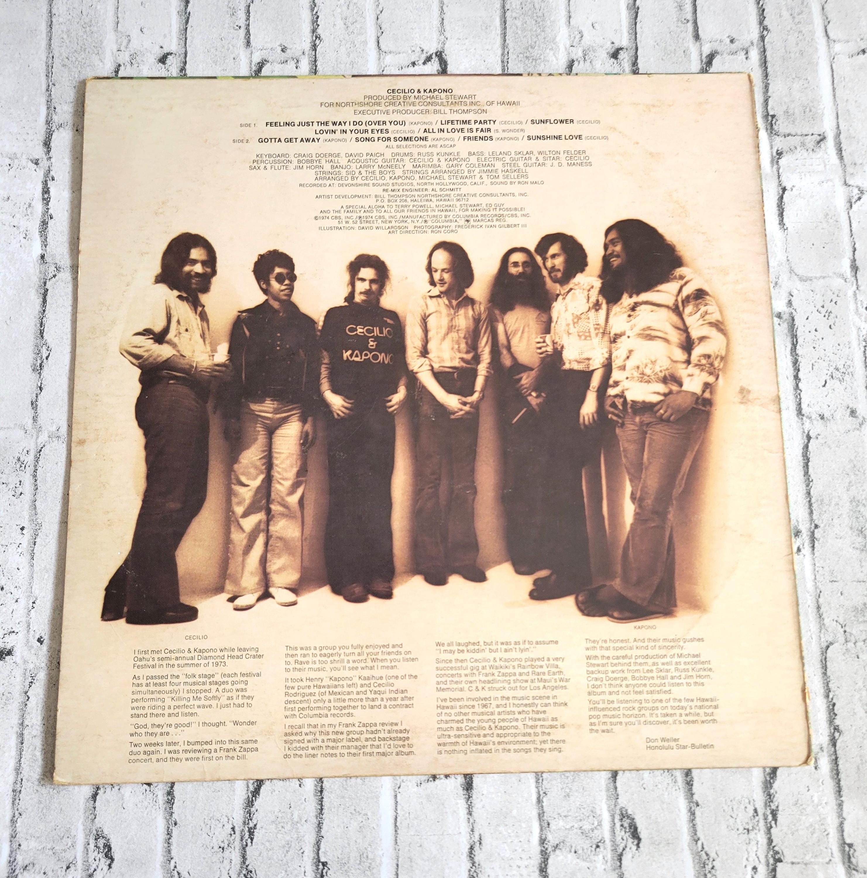 Cecilio & Kapono Album Circa 1974 in Excellent Condition, Has 