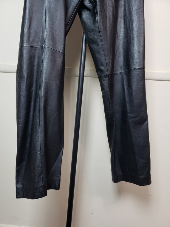 Mixit Elegant Black Leather Pants Size 10 - High-… - image 4