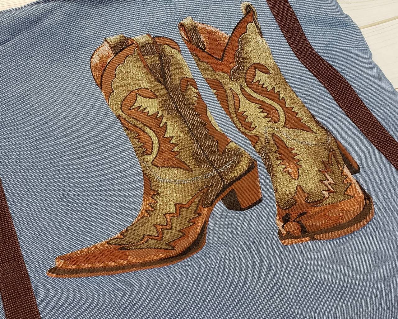 Cowboy Boots Tote Bag Large Tote Bag Western Cowboy Boots Etsy