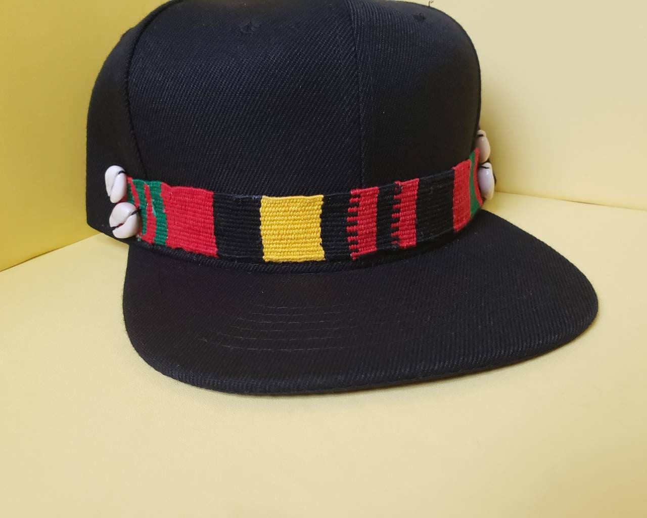 Rasta Baseball Cap / Black Rasta Hat 