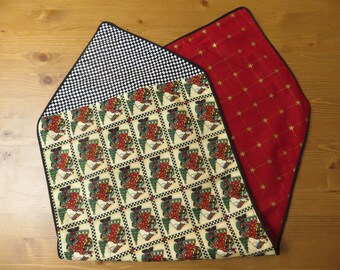 Reversible Christmas Holiday Table Runner (40 inches in length)