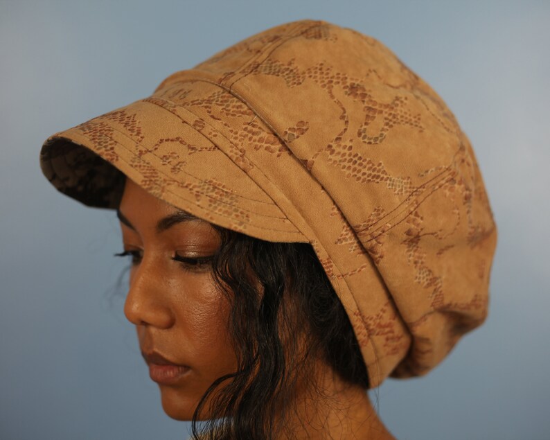 suede newsboy cap