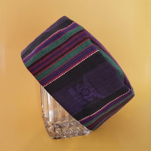 Men&#39;s Kufi Cap in Vibrant African Kikoy Fabric - Handcrafted African Headwear