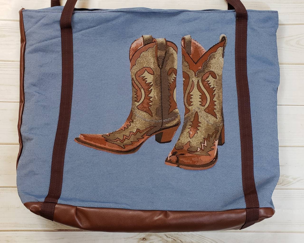 Cowboy Boots Tote Bag Large Tote Bag Western Cowboy Boots Etsy UK
