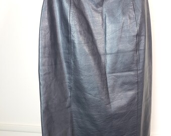 Vintage Wilson's Leather Pencil Skirt - Black, Size 8