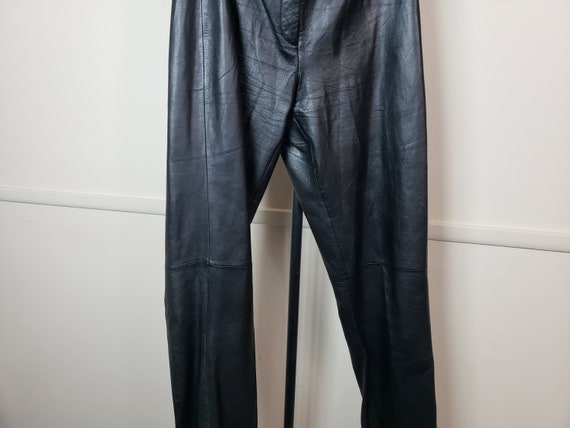 Mixit Elegant Black Leather Pants Size 10 - High-… - image 5