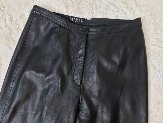 Mixit Elegant Black Leather Pants Size 10 - High-… - image 10