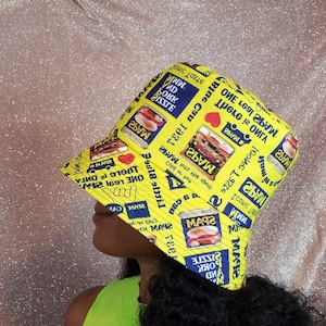 Sombrero de pescador hawaiano amarillo soleado - Hecho a mano