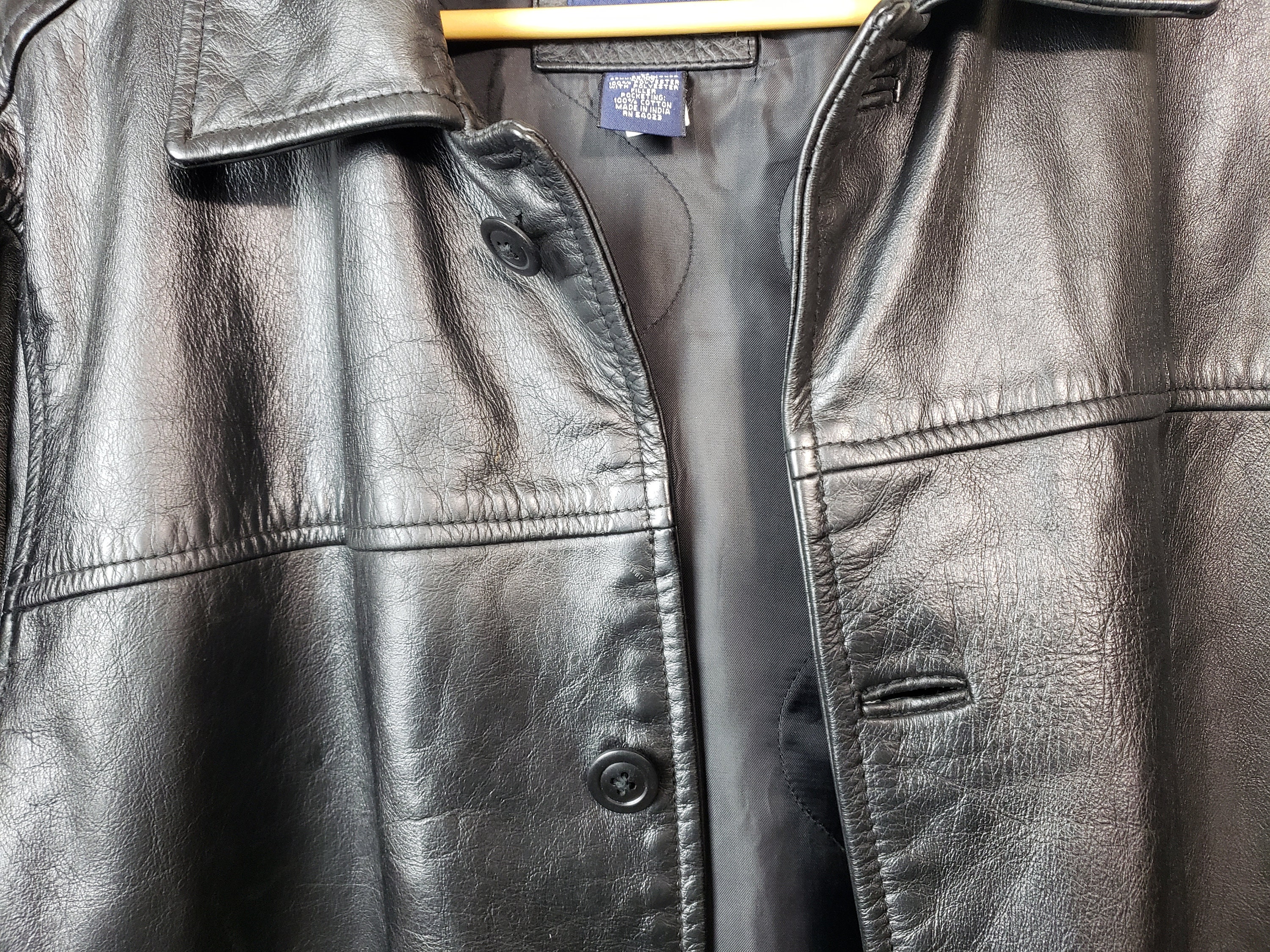 Gap Genuine Authentic Cow Leather Coat Jacket Kids Boy's