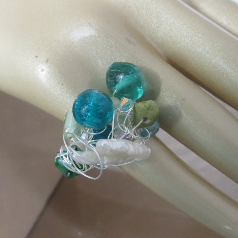 Valentines Day Gift Made in Hawaii Mother/'s Day Gift Pearl Ring Handmade Ring Jewelry Size 4 Ring Freshwater Pearl Handmade