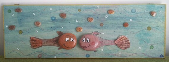 Pescado Enamorado Hecho En Italia Pintura De Sass Pintado Etsy etsy