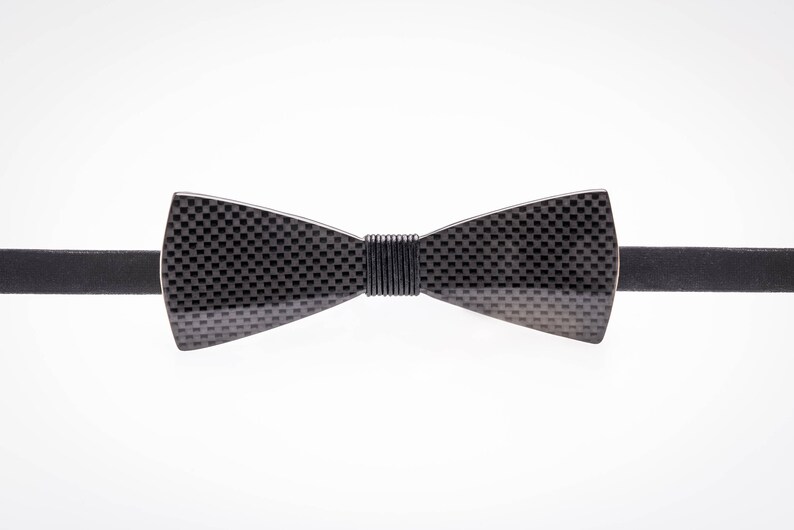 Carbon Fiber Bow Tie Model No 1001 premium glossy black Etsy