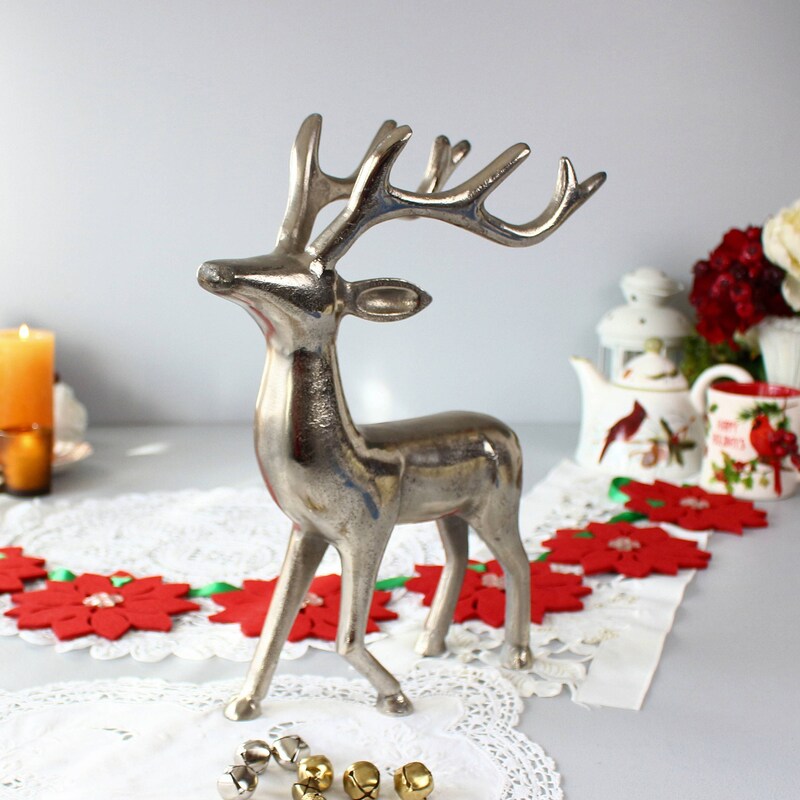 Silver-Plated Reindeer Figurine main image 1