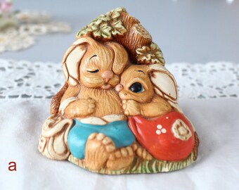 Woodlander 'Babies' Stoneware Rabbits - Hand Painted England