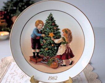 Piatto di Natale vintage Avon: seconda edizione "Ricordi di Natale" del 1982