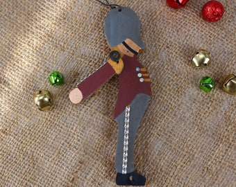 Houten notenkrakerornament van 7 inch: vintage handgemaakt kerstdecor