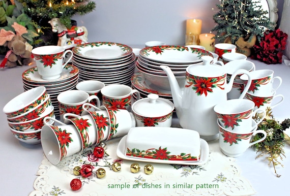 Vintage Weihnachtsstern-Salat- / Beilagenteller: Ancam feine Porzellan-Weihnachtsplatte,  'Sunflower Pattern' - Etsy sterreich