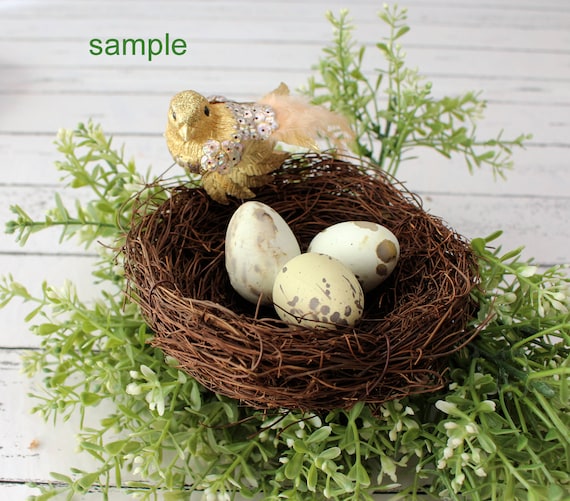 Uova di uccelli, piccole uova di plastica per artigianato, uova finte  maculate, uova in miniatura con macchie marroni bianche beige, abbellimento  pasquale, decorazione del nido -  Italia