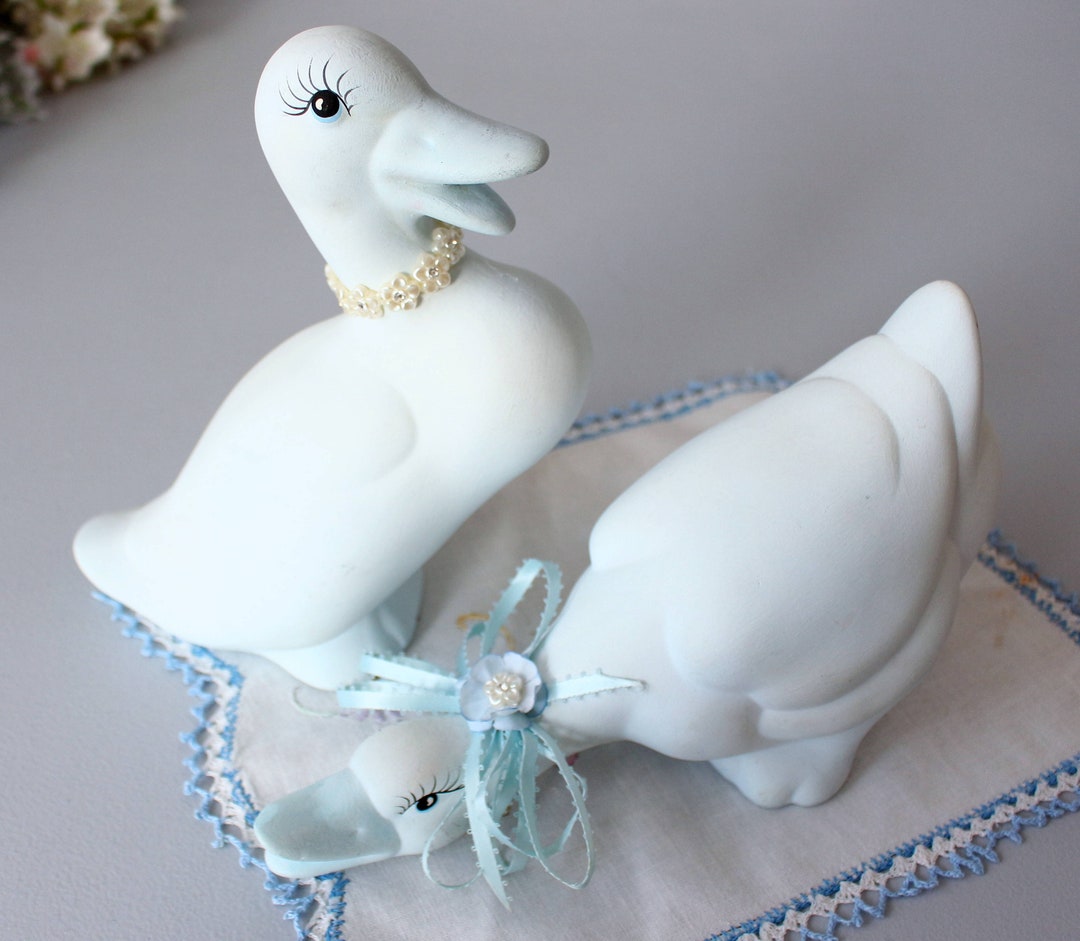 Figurine vintage de canard en poterie d'art populaire mexicain Tonala - France