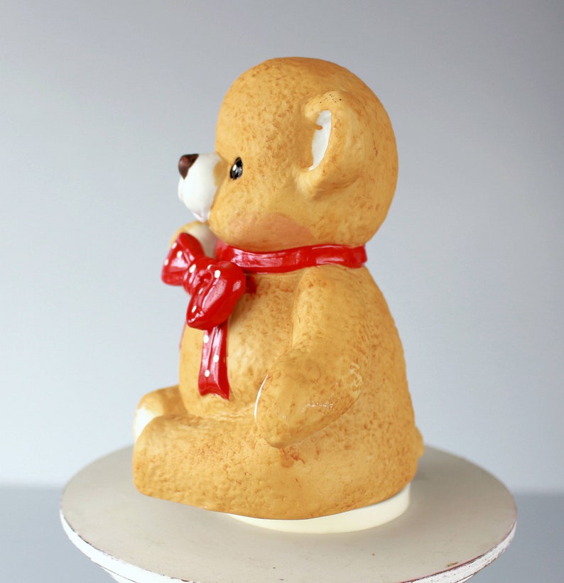 Vintage Musical Box Teddy Bear by Mann Collectible Figurine Etsy