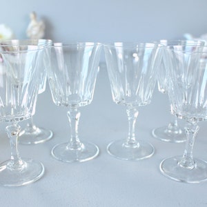 Vintage RCR Italy Crystal Stem Glasses, Set of 6