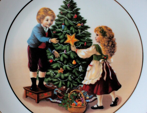 ヴィンテージ エイボン クリスマス プレート: 1982 年「クリスマスの