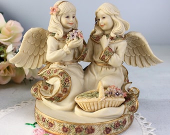 Sarah's Angels® Musical Box, Friendship Figurine, Two Angel Girls