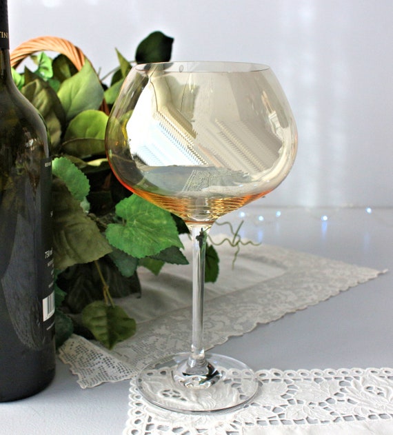 silhouet laten we het doen IJver Kristal wijnglas groot vintage glas goudglas rode wijnglas - Etsy Nederland