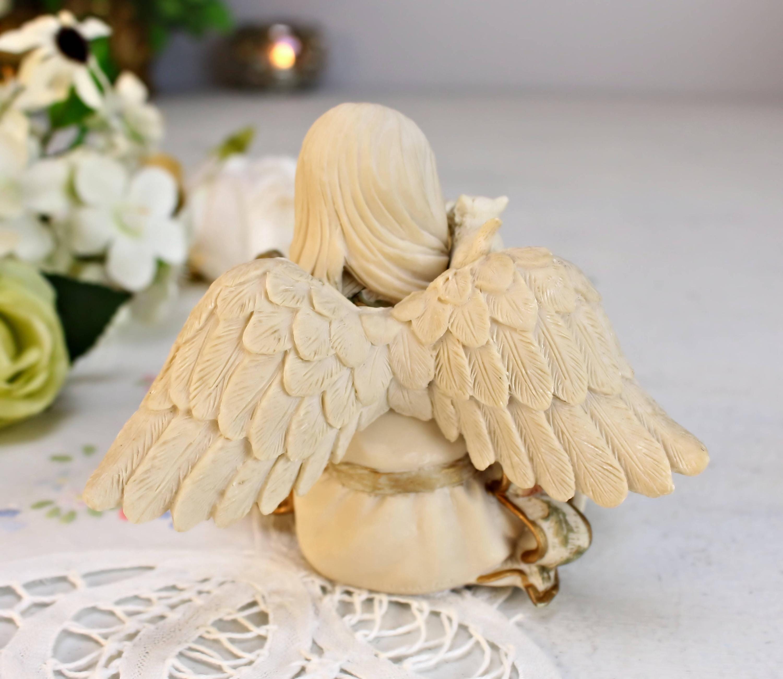 Sarah's Angels® Figurine: Angel With Kittens, Collectible Resin