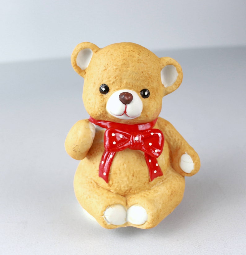 Vintage Musical Box Teddy Bear by Mann Collectible Figurine Etsy