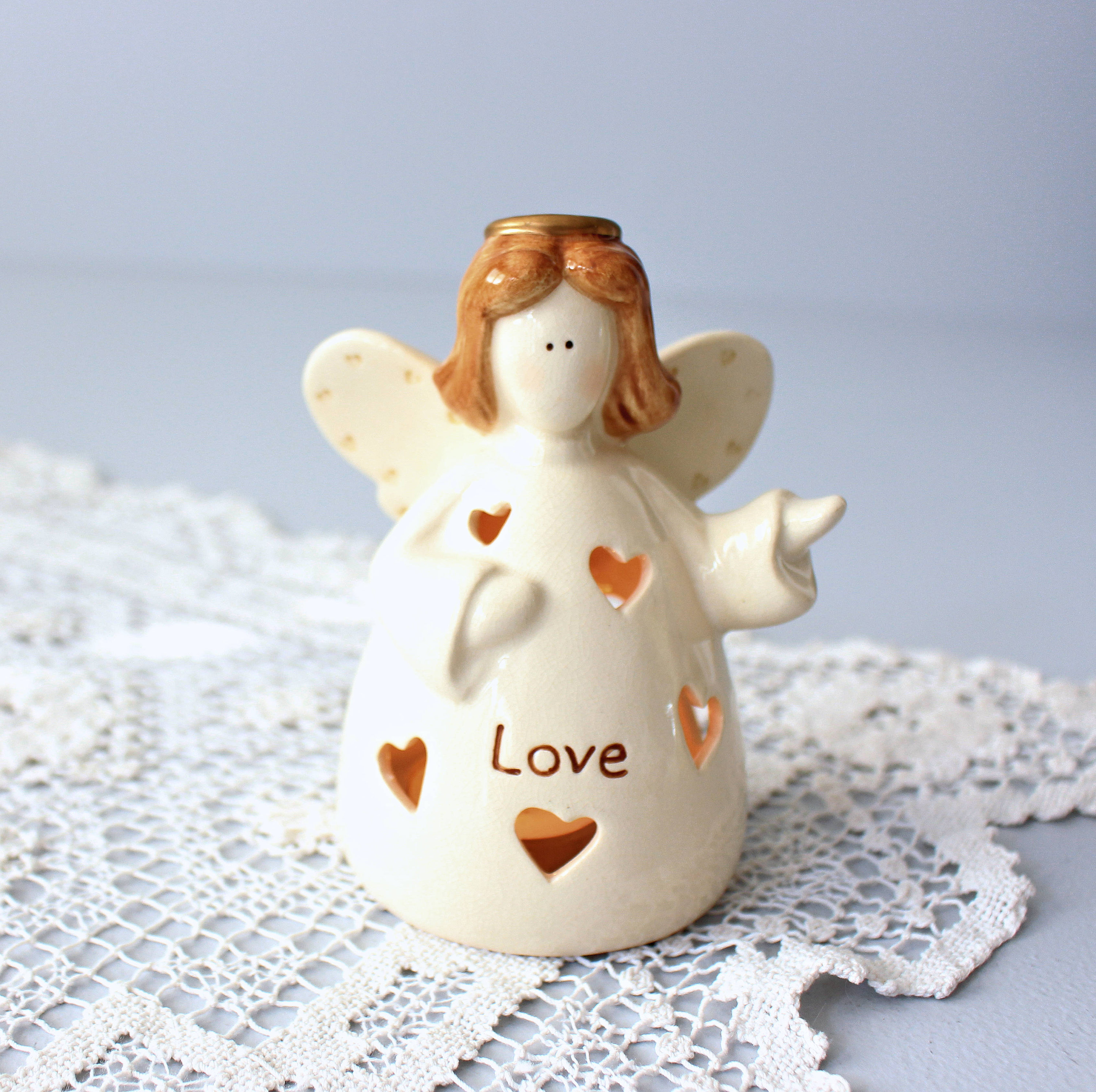 Angel tea 2024 light candle holder